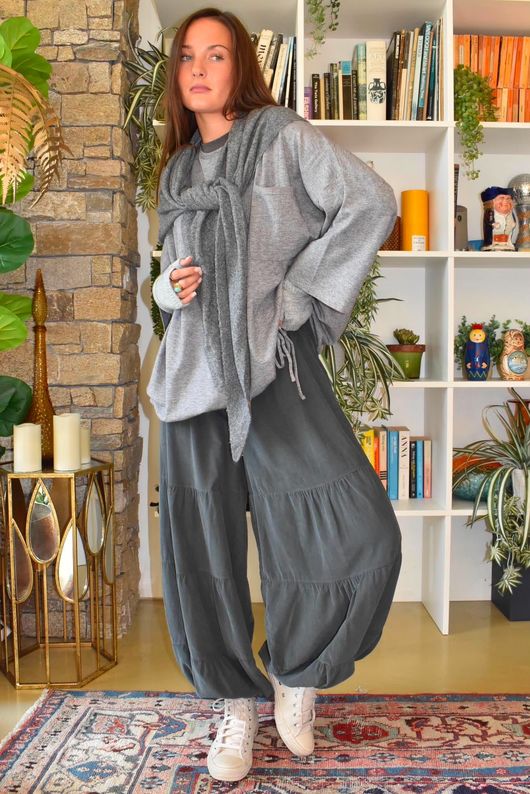 Sander Pull Tie Fine Knit Grey Marl